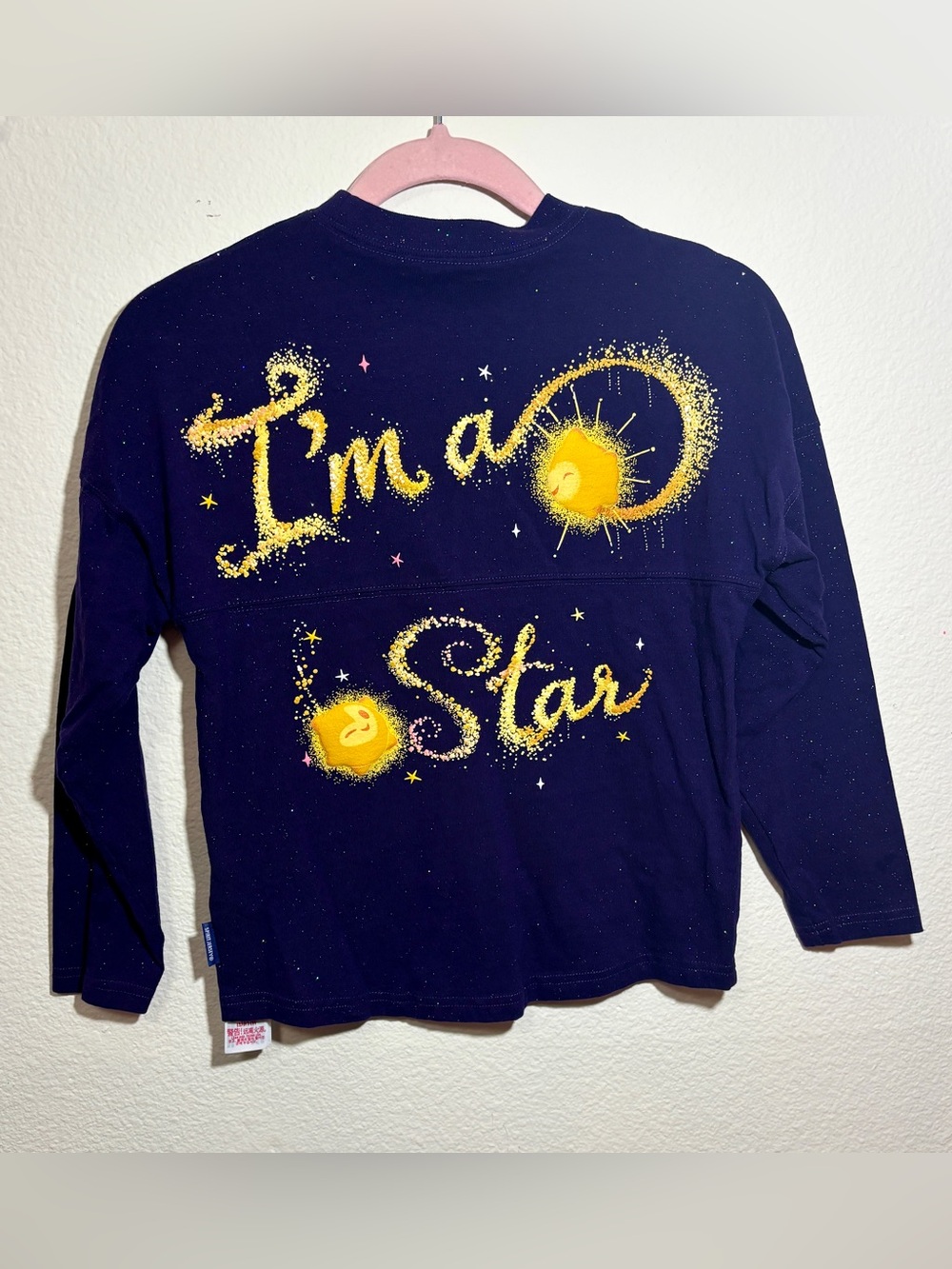 Disney Wish Spirit Jersey girl Medium 7/8 I’m a Star Glitter Long Sleeve Disney